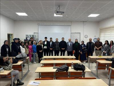 An informational session on KOSGEB support programs was held during the Entrepreneurship course.